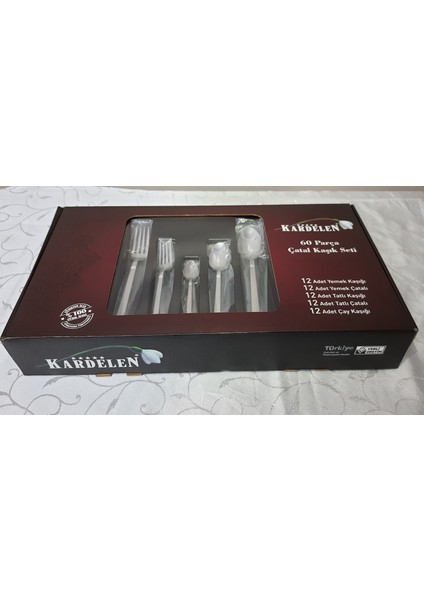 12 Kişilik Turkuaz 60 Parça Kaşık Çatal Set