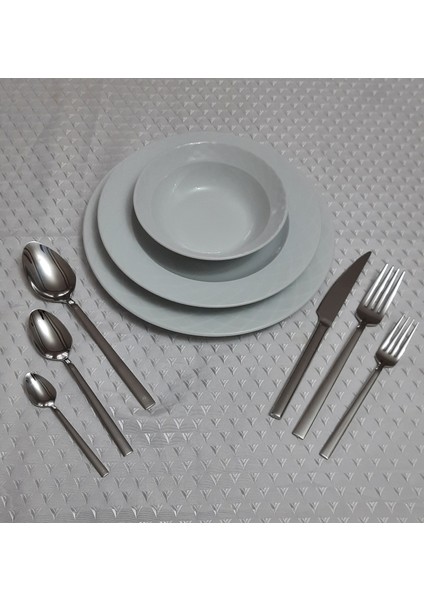 Çubuk 72 Parça 12 Kişilik 10.00 mm Bıçaklı Kaşık Çatal Set
