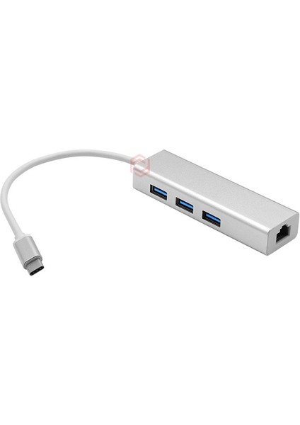 Frısby FA-7650TC 10/100 1port Type-C Ethernet,3x USB Çoklayıcı Alüminyum