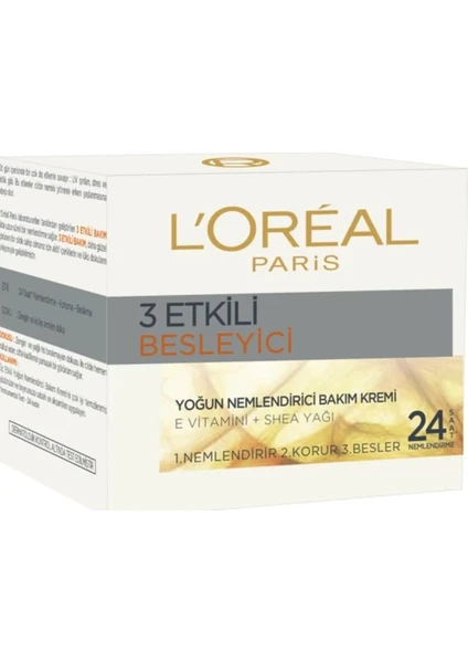 L'Oréal Paris Loreal Paris 3 Etkili Besleyici Bakım Kremi 50 ml