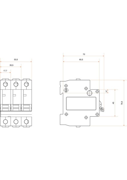3 x 20A 3ka C Tipi Otomatik Sigorta 9EC-C0333-0D20