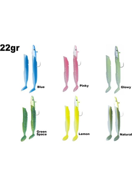 Salt Eel 13CM 22GR X2 Silikon Yem