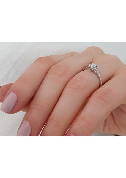 G Renk Toplam 0,42 Karat Pırlanta Tektaş Yüzük 0423R063 indirimleri