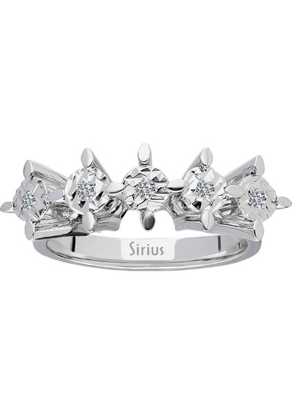 1,25 Karat Görünümlü Pırlanta 5 Taş Yüzük 0423R0123