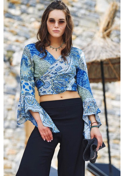 Ispanyol Kol Crop Bluz modelleri