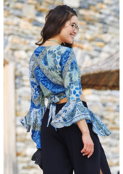 Ispanyol Kol Crop Bluz fırsatları