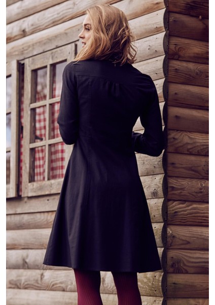 Düğmeli Uzun Kollu Diz Boyu Gömlek Elbise fırsatları