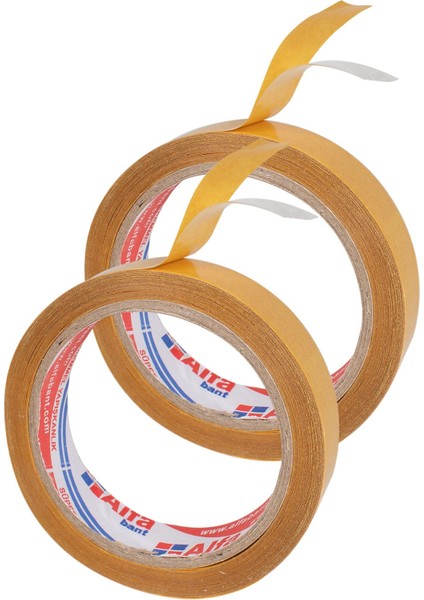 Şeffaf Bant 2 Adet Çift Taraflı 19 x 10 mt