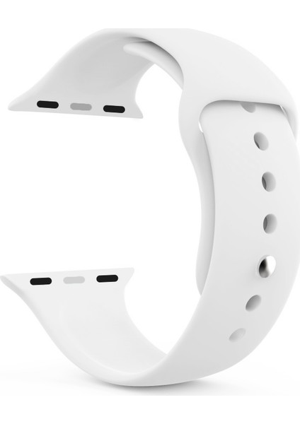 Apple Watch Uyumlu Series Se 40 mm Silikon Kordon Beyaz