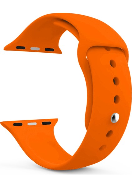 Apple Watch Uyumlu Series Se 40 mm Silikon Kordon Turuncu