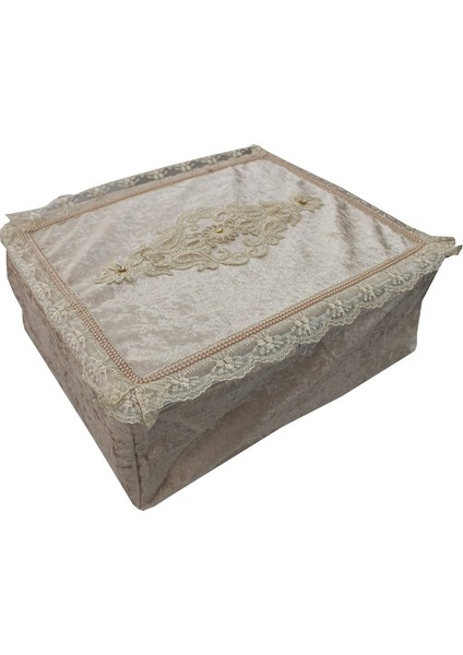 Soft Kadife Fermuarlı Hurç Bohça 2815-C03 Kahverengi