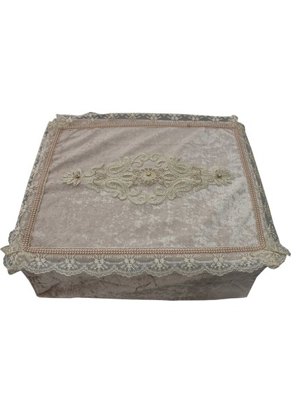 Soft Kadife Fermuarlı Hurç Bohça 2815-C03 Kahverengi