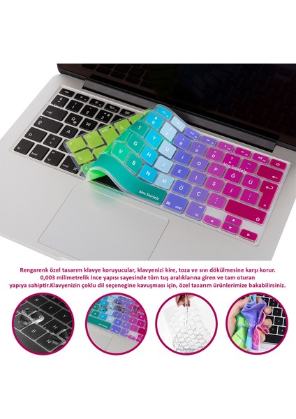 Laptop Macbook Air 13inç Klavye Koruyucu (Türkçe Q) A1932 2018/2019 yılı ile Uyumlu fırsatları