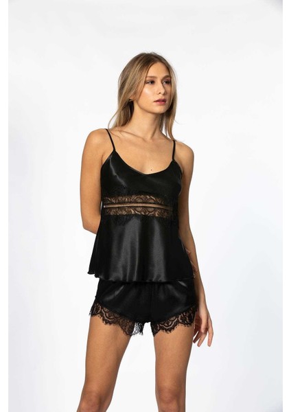 3'lü 2490 Saten Şortlu Takım modelleri