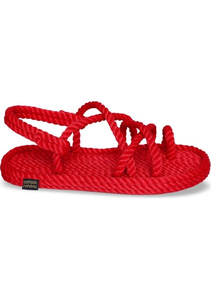 Ibiza Kauçuk Tabanlı Çocuk Halat Sandalet - Kırmızı fiyatları