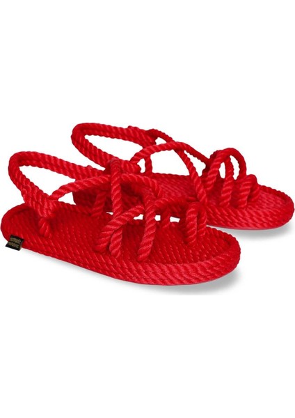 Ibiza Kauçuk Tabanlı Çocuk Halat Sandalet - Kırmızı modelleri