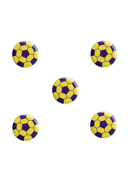 Rozet Top Şeklinde Sarı Lacivert