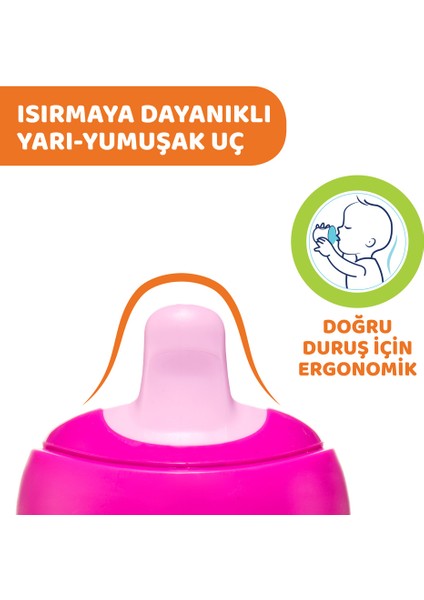 Yarı Yumuşak Uçlu Bebek Alıştırma Bardağı 6+ Ay 200 ml