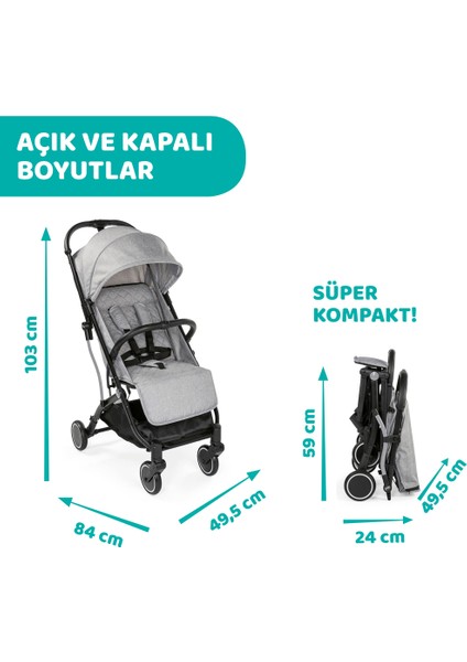 Trolley Me Bebek Arabası Ligth Grey