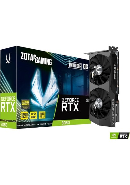 GeForce RTX 3060 Twin Edge OC 12GB 192Bit GDDR6 PCI-Express 4.0 LHR Ekran Kartı ZT-A30600H-10M