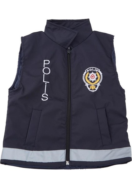 Çocuk Polis Şapka ve Yeleği Kiyafeti Kostümü Üniforması fırsatları