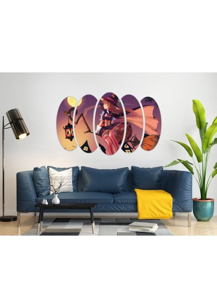 Anime Cadı Süpürge Kız Mdf TABLO-0103 fiyatları