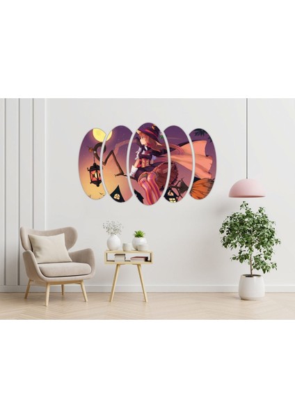 Anime Cadı Süpürge Kız Mdf TABLO-0103 modelleri