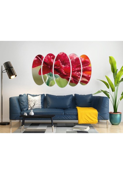 Kırmızı Çiçek Mdf TABLO-0741
