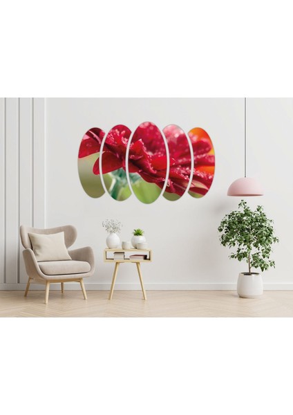 Kırmızı Çiçek Mdf TABLO-0741