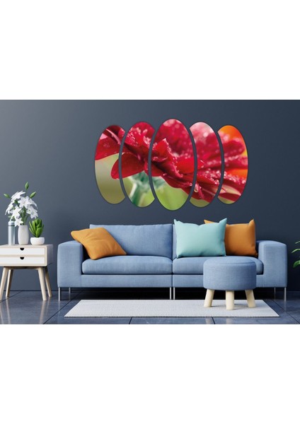 Kırmızı Çiçek Mdf TABLO-0741