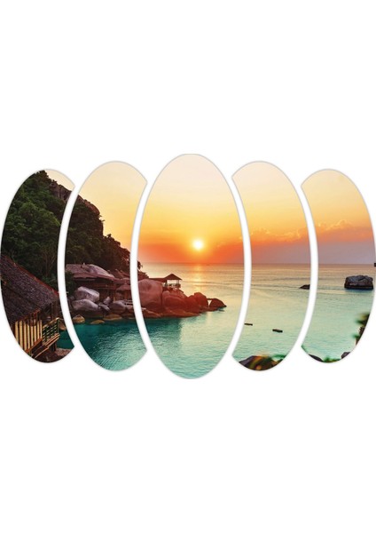 Gün Batımı Sahil Deniz Mdf Tablo-3102