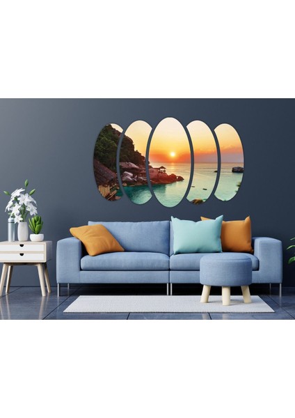 Gün Batımı Sahil Deniz Mdf Tablo-3102 fırsatları