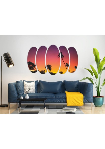Palmiye Ağaçları Gün Batımı Mdf Tablo-3135 fiyatları