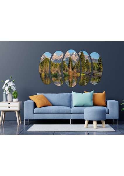 Göl Dağ Manzarası Mdf Tablo-3159 fırsatları