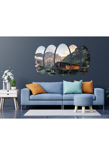 Göl Evi Kış Mdf Tablo-3415 fırsatları