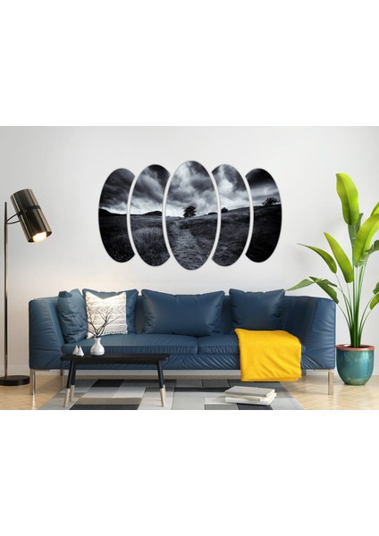 Siyah Beyaz Manzara Mdf Tablo-3293