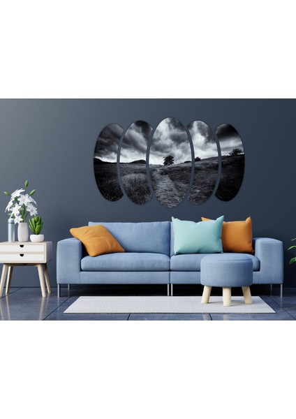 Siyah Beyaz Manzara Mdf Tablo-3293
