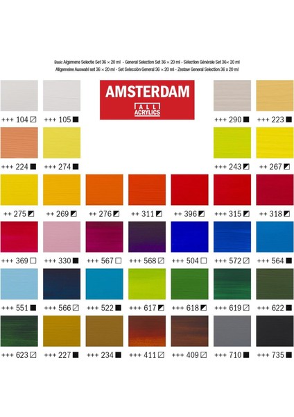 Standart Akrilik Boya Seti 20 ml x 36 Renk