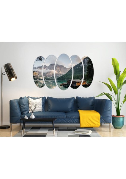 Göl Evi Kış Mdf Tablo-3414