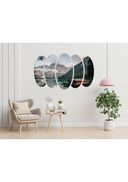 Göl Evi Kış Mdf Tablo-3414