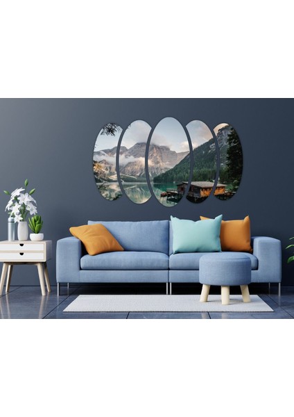 Göl Evi Kış Mdf Tablo-3414