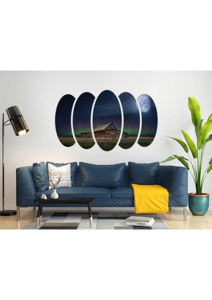 Ev Dolunay Kuzey Işıkları Fantazi Mdf Tablo-3416 fiyatları