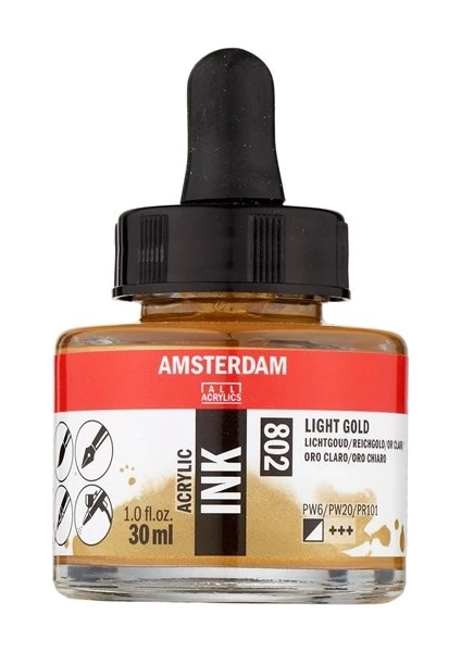 Akrilik Mürekkep Boya 30 ml Light Gold