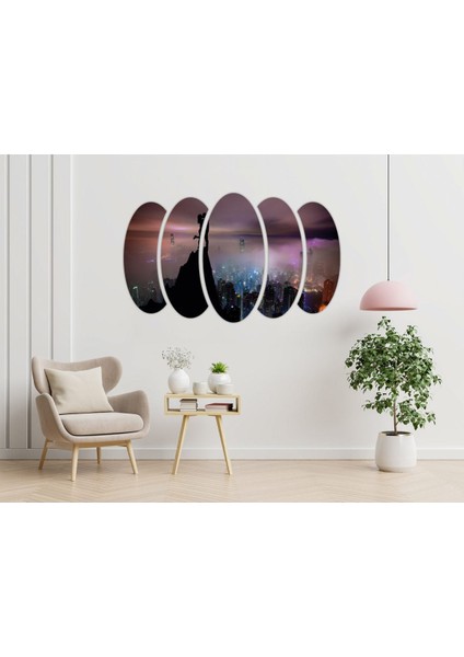 Gece Şehir Romantik Mdf Tablo-3456