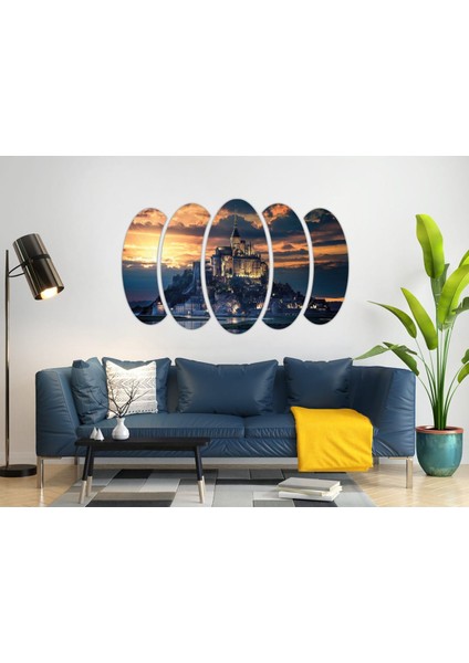 Kale Gün Batımı Mdf Tablo-3474