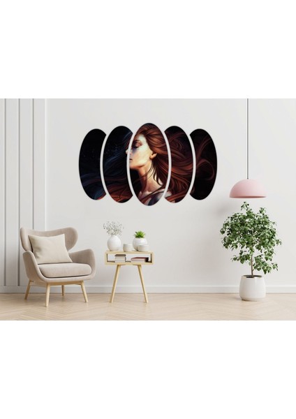 Kız Boyama Çizim Mdf Tablo-3467