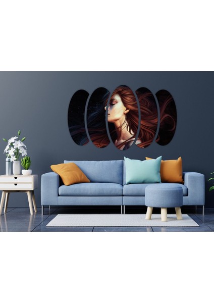 Kız Boyama Çizim Mdf Tablo-3467