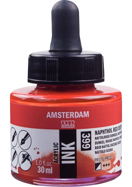 Akrilik Mürekkep Boya 30 ml Naphthol Red Deep