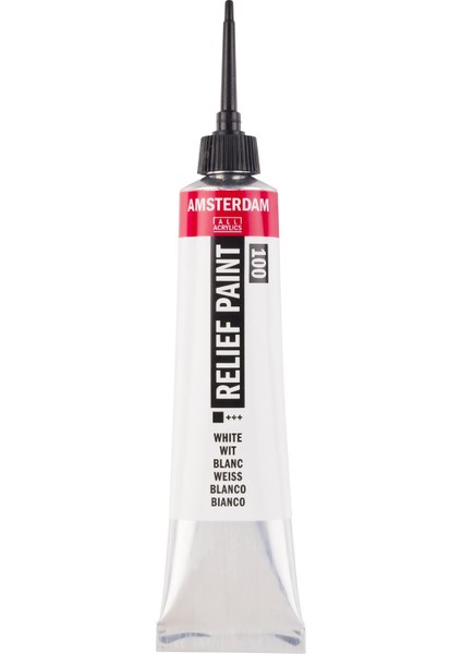 Rölyef Kabartma Cam Boyası 20 ml Tüp White