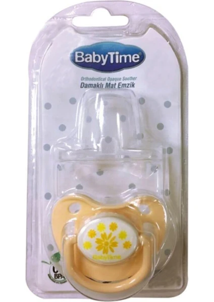 Babytime Damaklı Mat Emzik BT129-2 Krem